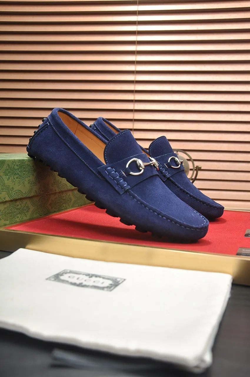 Men's Men's Shoes💰420💶【GUCCI】 (High-end Niuli) New 🍀Gucci*——Gucci Doudou Shoes! Made of imported original cowhide, the inner top layer is comfortable cowhide lining! Original wear-resistant rubber outsole! High quality products! Code number 38-44!